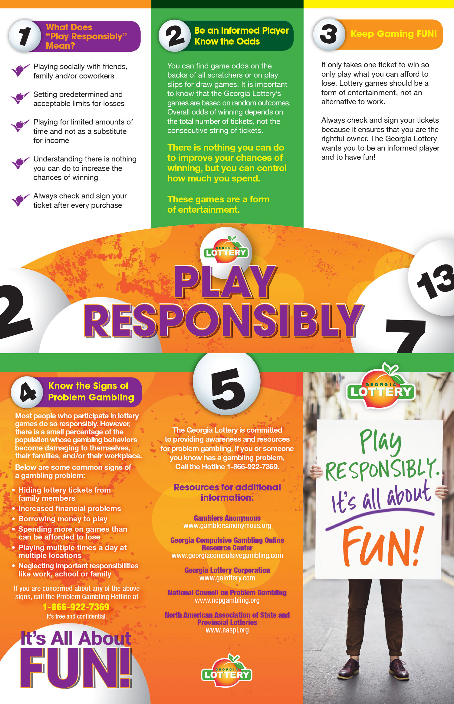 Georgia Lottery Corporation Play Responsibly Brochure